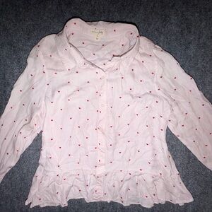 Maison Jules Pink Heart Kids Blouse